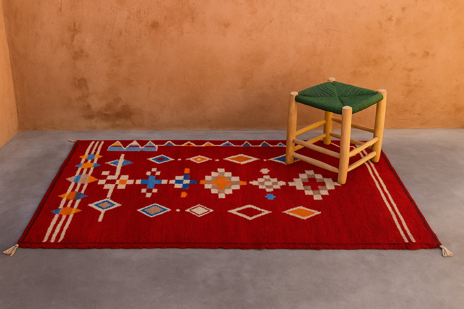 Tapis berbère coloré