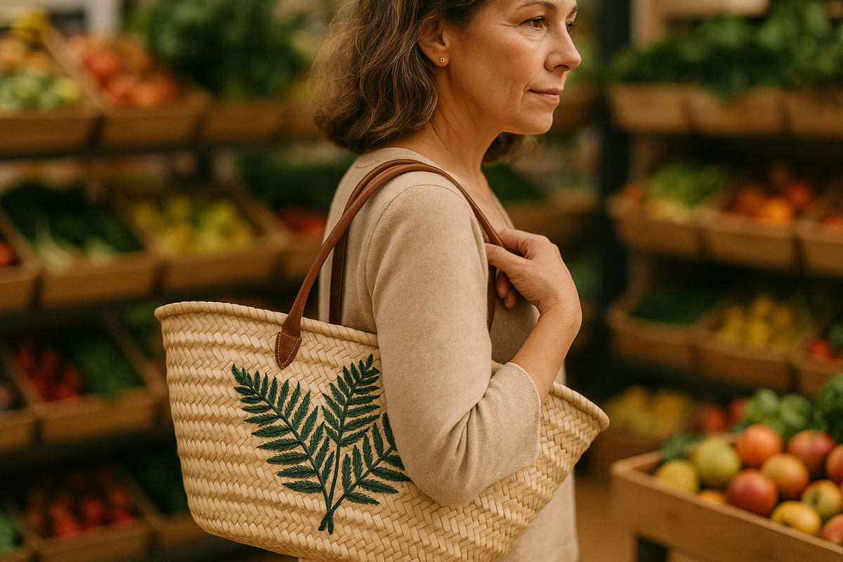 Panier, cabas modernes faits main au Maroc