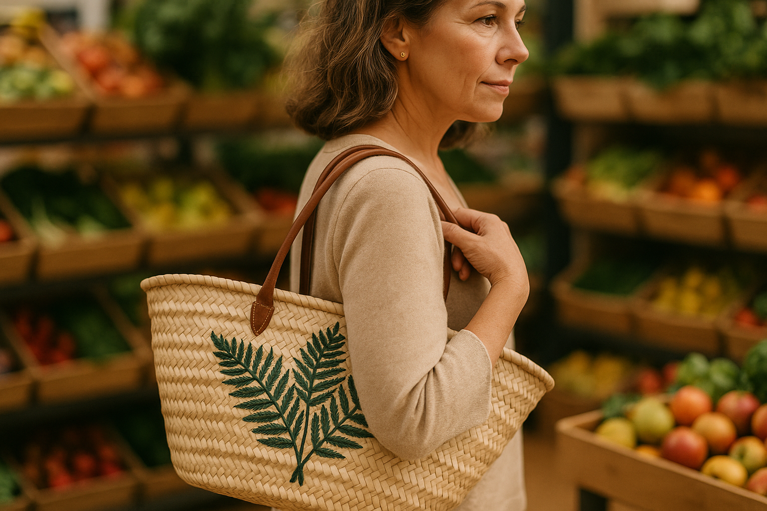 Panier, cabas modernes faits main au Maroc