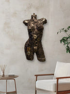 Buste de femme en fer recyclé - sculpture en métal soudé à la main par des artisans marocains