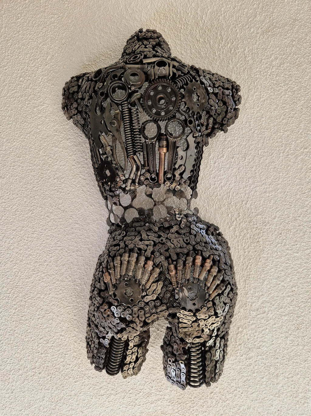 Sculpture en fer recyclé - création artisanale fait main au Maroc 