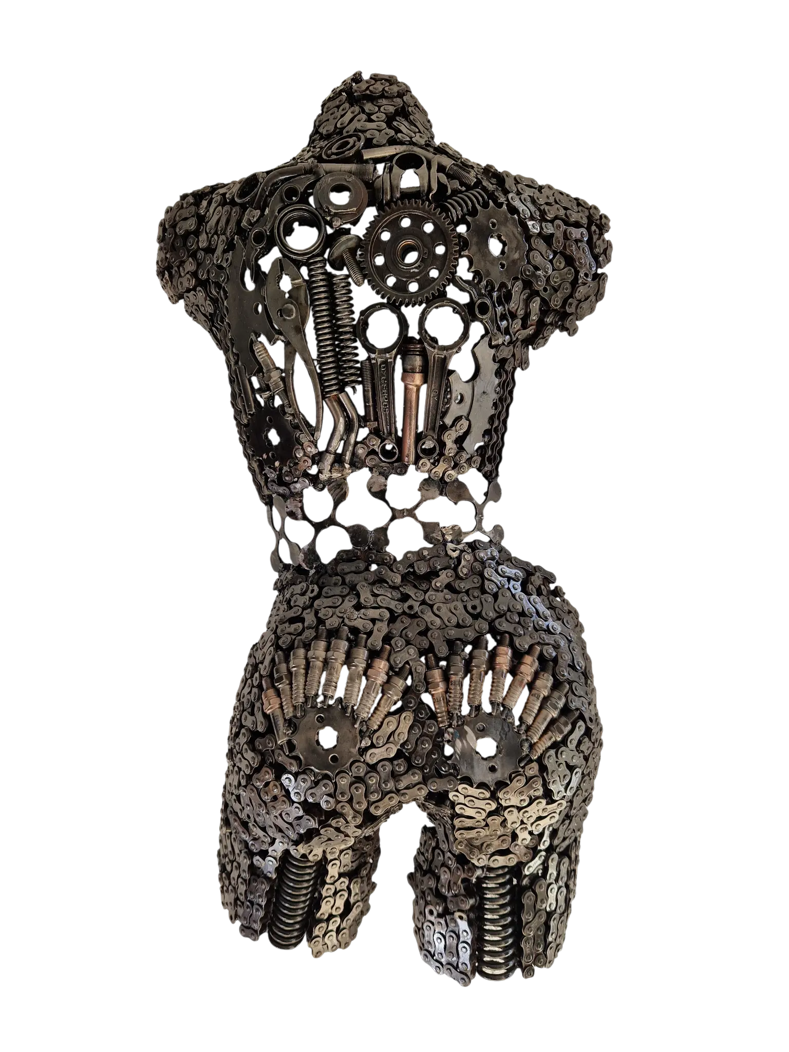 Sculpture en fer recyclé - création artisanale fait main au Maroc 