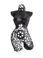 Buste de femme - Sculpture en fer soudé artisanale unique, à partir de pièces recyclées et d'outils usés