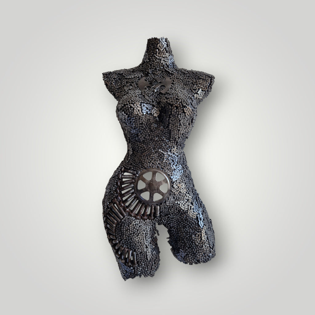 Décoration murale - sculpture en fer recyclé unique, artisanat marocain fait main