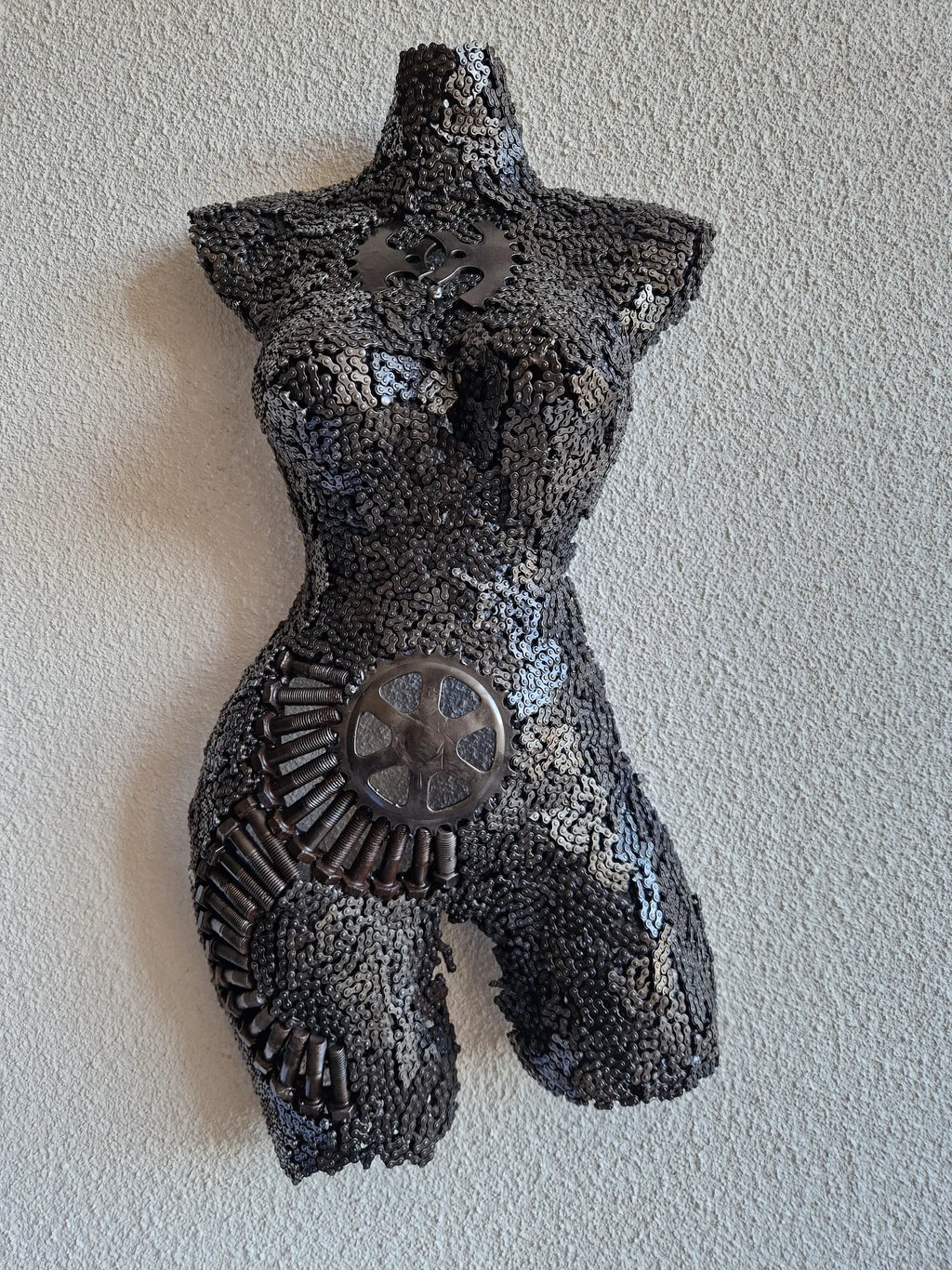 Décoration murale - sculpture en fer recyclé unique, artisanat marocain fait main