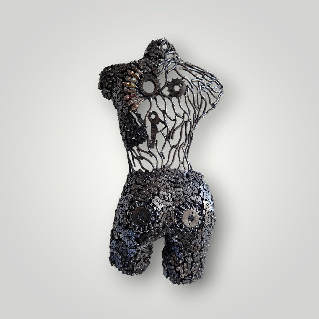 Sculpture en fer soudé et recyclé de l'Artisanat marocain Marrakech, pièce unique fait main