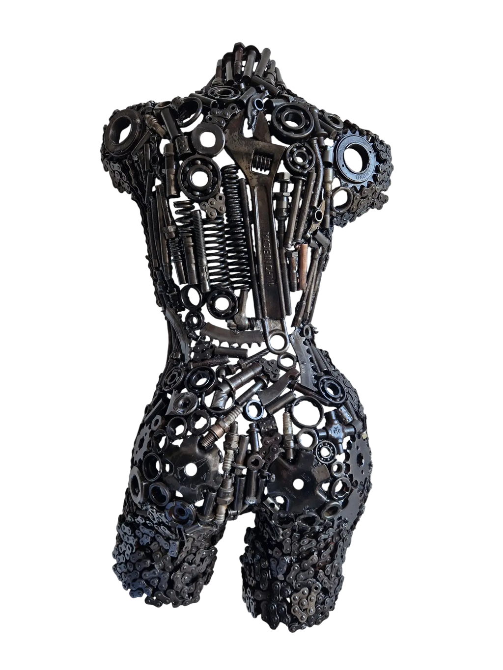 Dos de femme en fer recyclé, sculpture unique fait main par des artisans de Marrakech