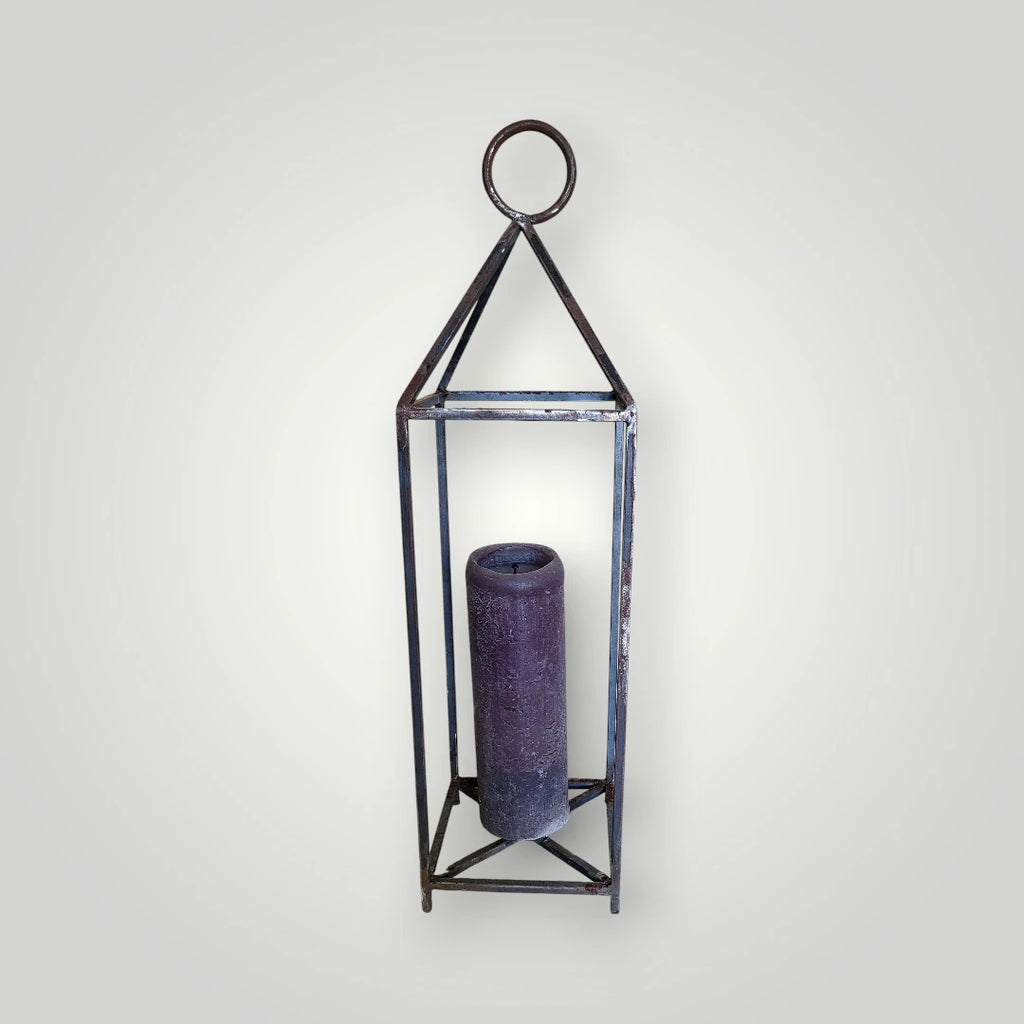 Bougeoir photophore XXL artisanal en fer, soudé à la main par des artisans de Marrakech