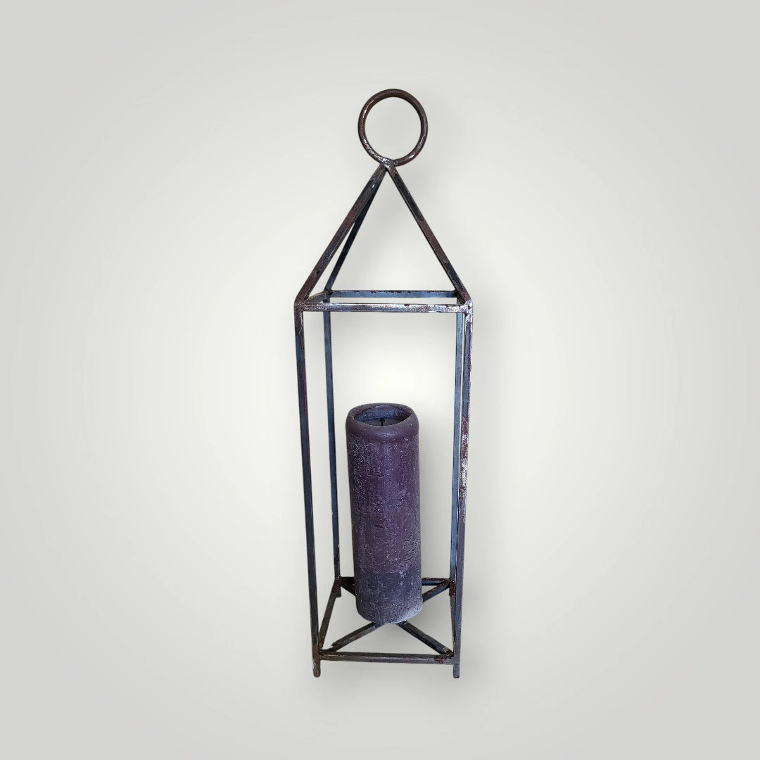 Bougeoir photophore XXL artisanal en fer, soudé à la main par des artisans de Marrakech