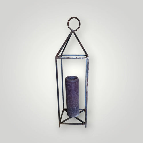 Bougeoir photophore XXL artisanal en fer, soudé à la main par des artisans de Marrakech