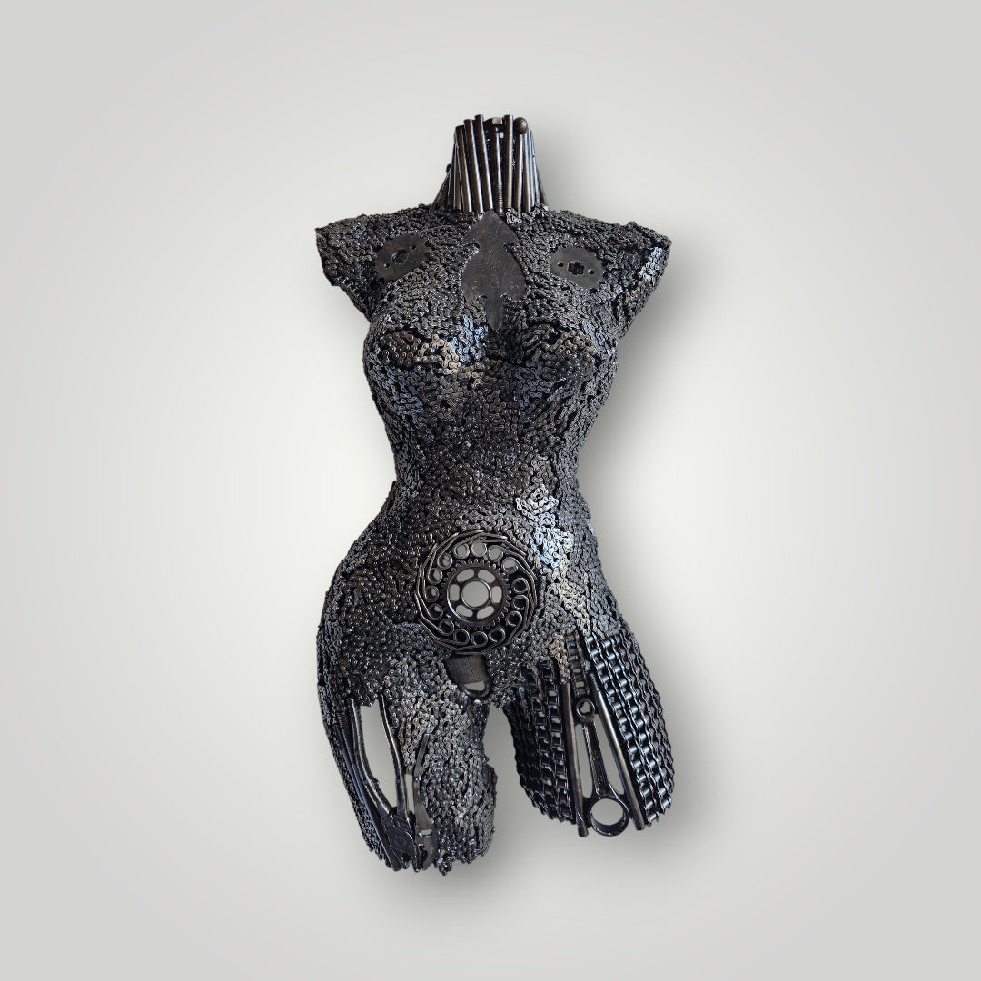 Sculpture en fer recyclé – Pièce unique Fait main – buste de femme - artisanat marocain d'exception