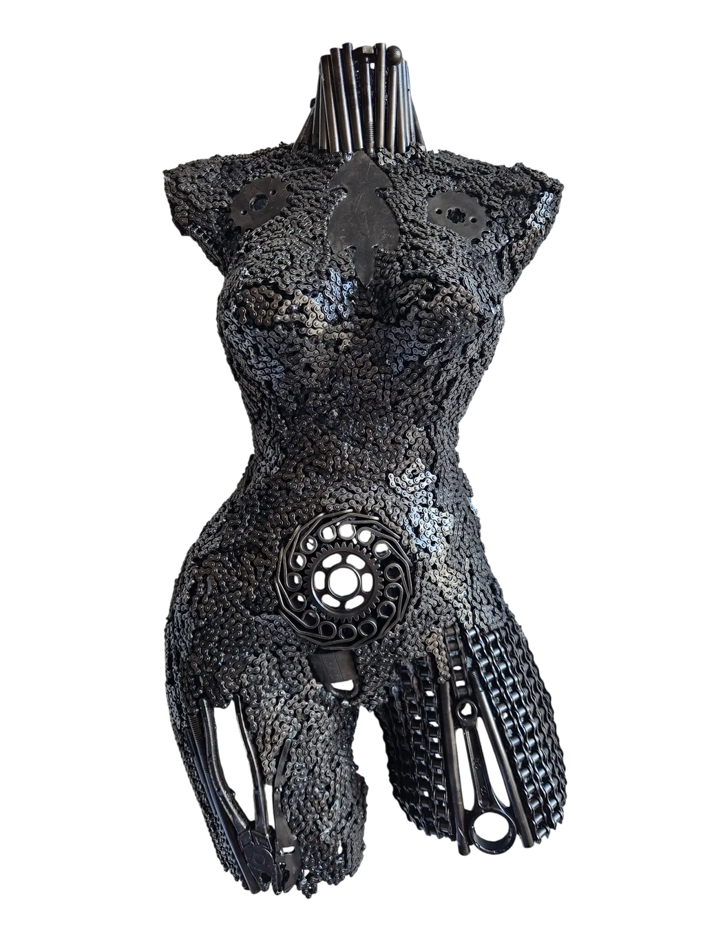 Sculpture en fer recyclé – Pièce unique Fait main – buste de femme - artisanat marocain d'exception