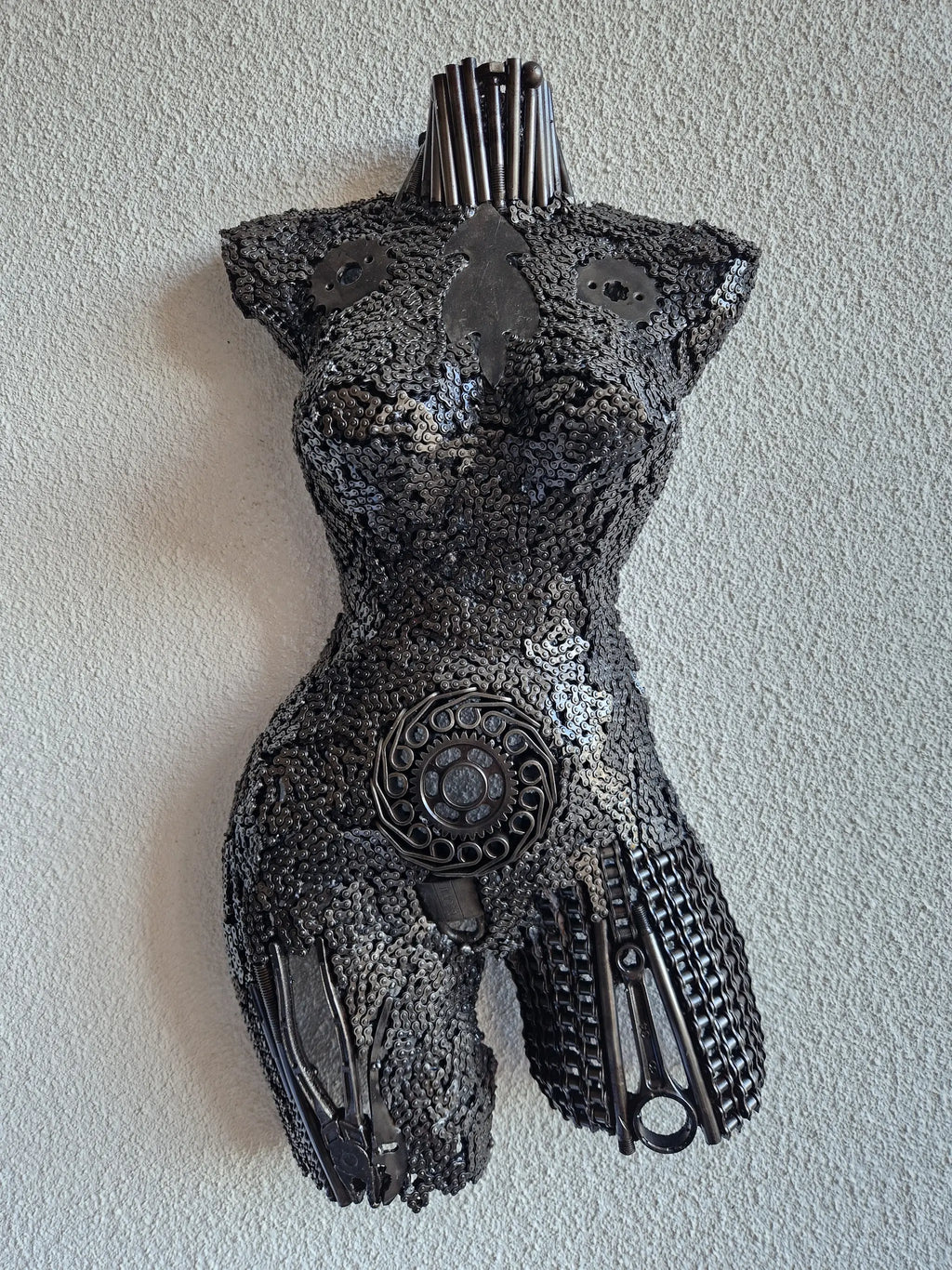 Sculpture en fer recyclé – Pièce unique Fait main – buste de femme - artisanat marocain d'exception