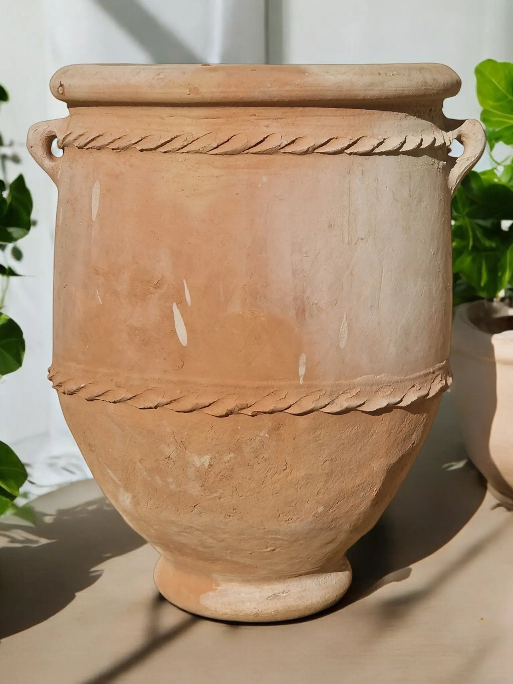 Authentique Pot en terre cuite de Zagora au Maroc fait main en 65 cm de haut