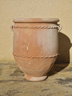 Pot en terre cuite de Zagora au Maroc fait main en 65 cm de haut idéal pour plantes intérieures ou extérieures