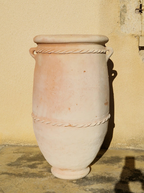 Pot en terre cuite de Zagora au Maroc fait main en 100 cm idéal pour plantes intérieures ou extérieures