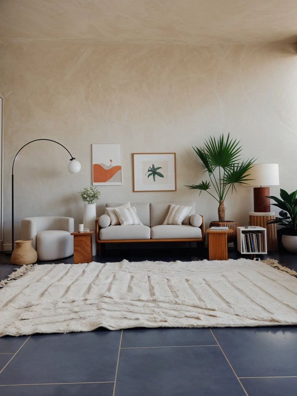 tapis marocain traditionnel, tissé à la main par des femmes dans l'atlas marocain, selon d'anciennes traditions. En pure laine de mouton