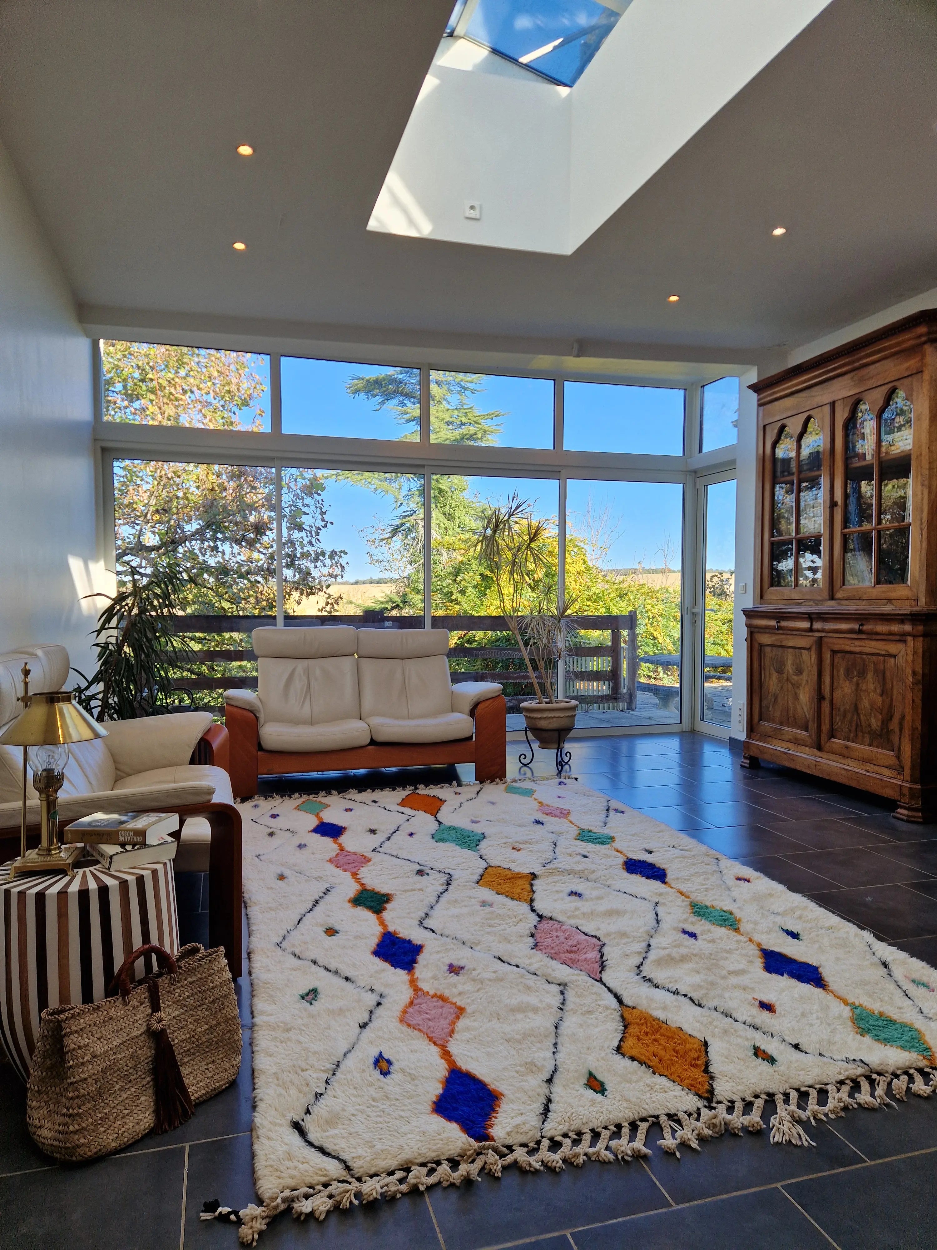 Tapis traditionnel marocain Coloré 207 x 332 cm en laine, noué à la main