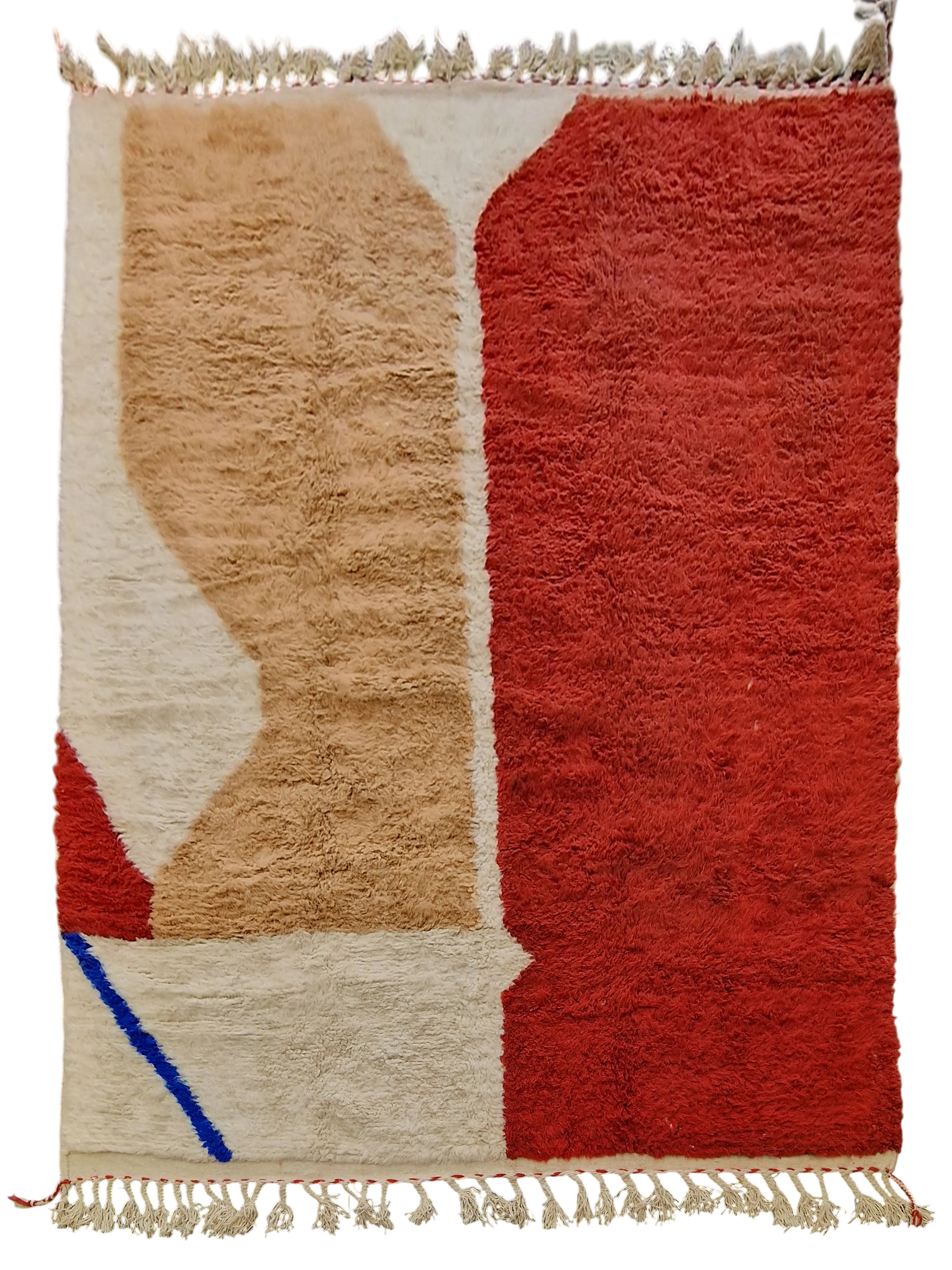 tapis coloré berbère beni ouarain en laine fait main et modern 2m par 3m