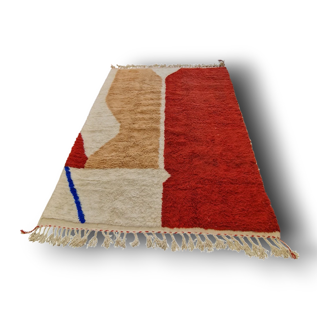 tapis coloré berbère beni ouarain en laine fait main et modern 2m par 3m