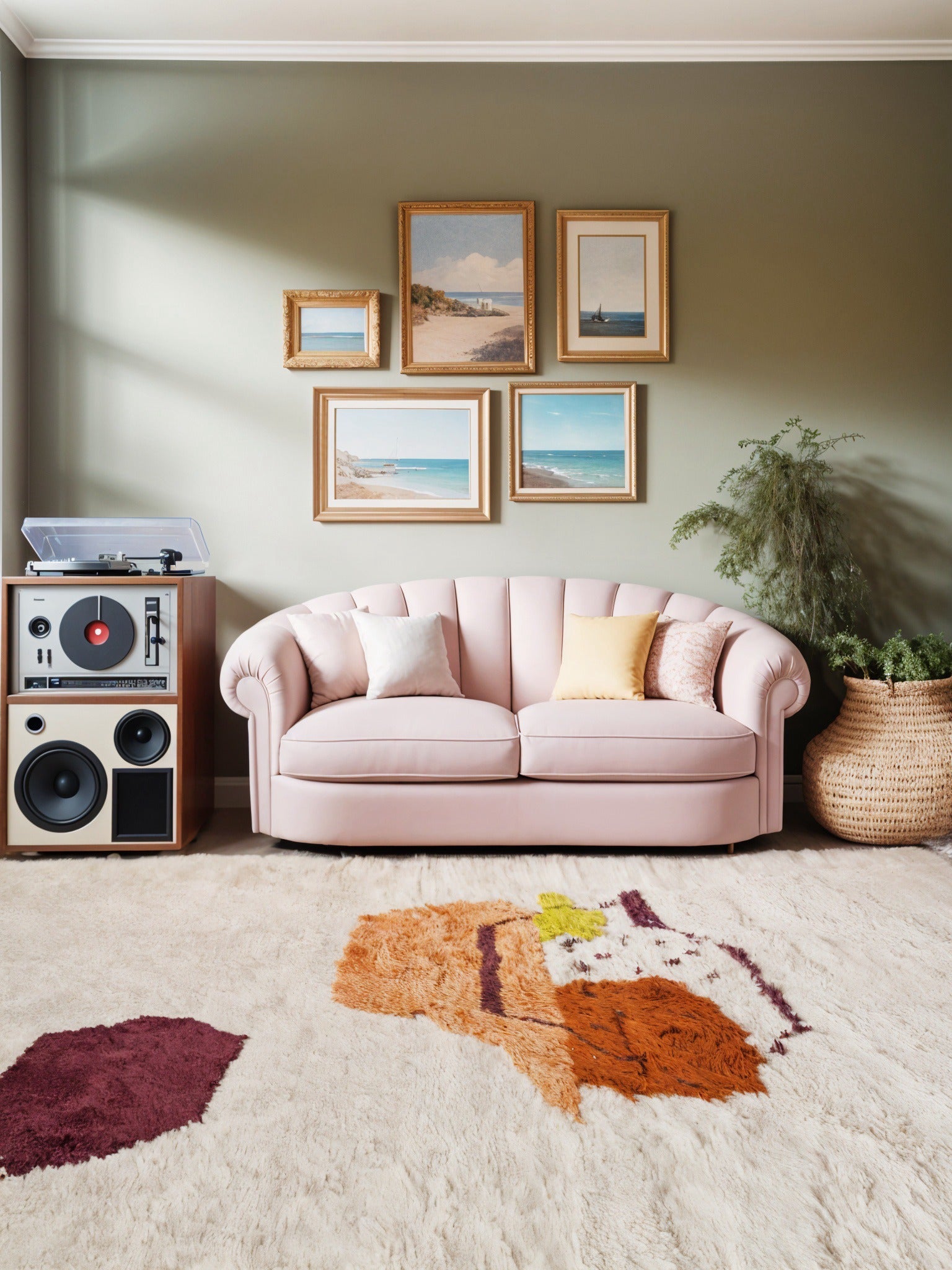 Sublimez votre intérieur avec ce tapis berbère authentique, noué à la main en laine naturelle. Ses motifs colorés sur fond ivoire, son épaisseur généreuse et son charme artisanal en font une pièce unique idéale pour un salon, une chambre ou un bureau chaleureux.