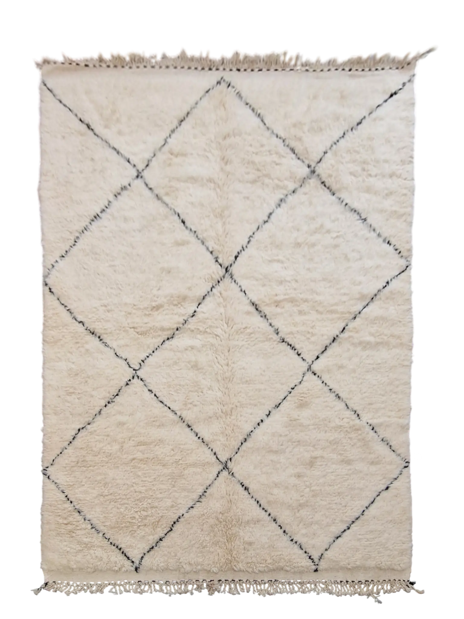 Tapis berbère traditionnel marocain, de la tribu beni ouarain, fait main 100% laine naturelle, pour une décoration élégante et intemporelle