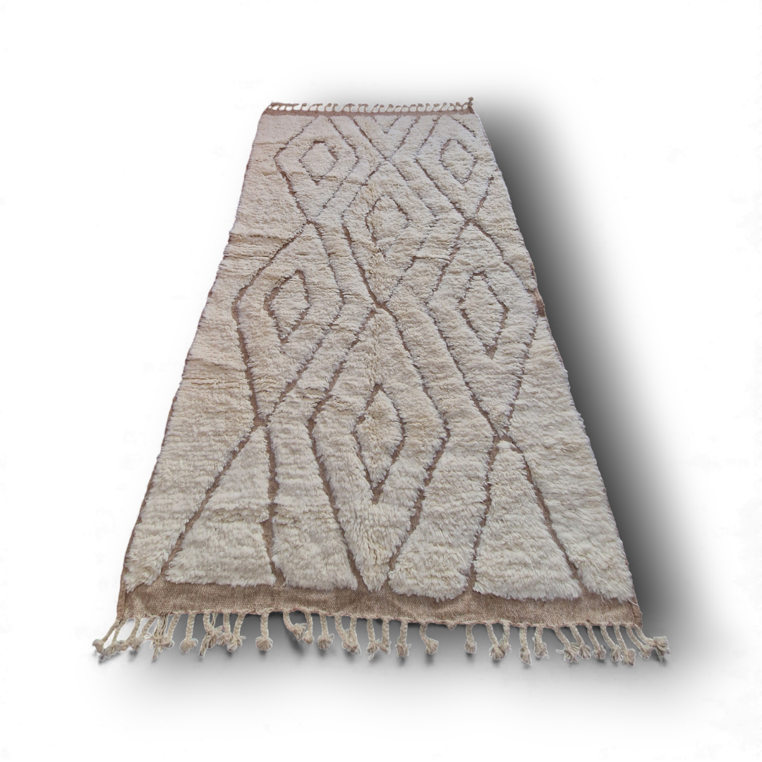 tapis berbère unique et authentique fait-mains en pure laine, pour une décoration élégante, moderne, cocooning