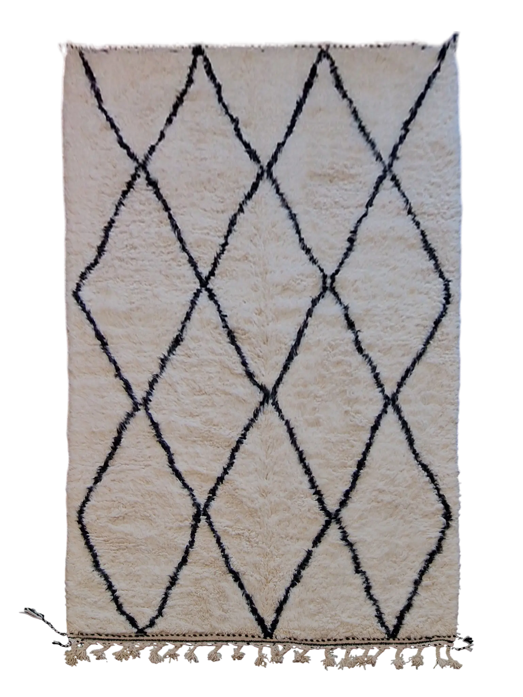 Tapis berbère traditionnel marocain, de la tribu beni ouarain, fait main 100% laine naturelle, pour une décoration élégante et intemporelle