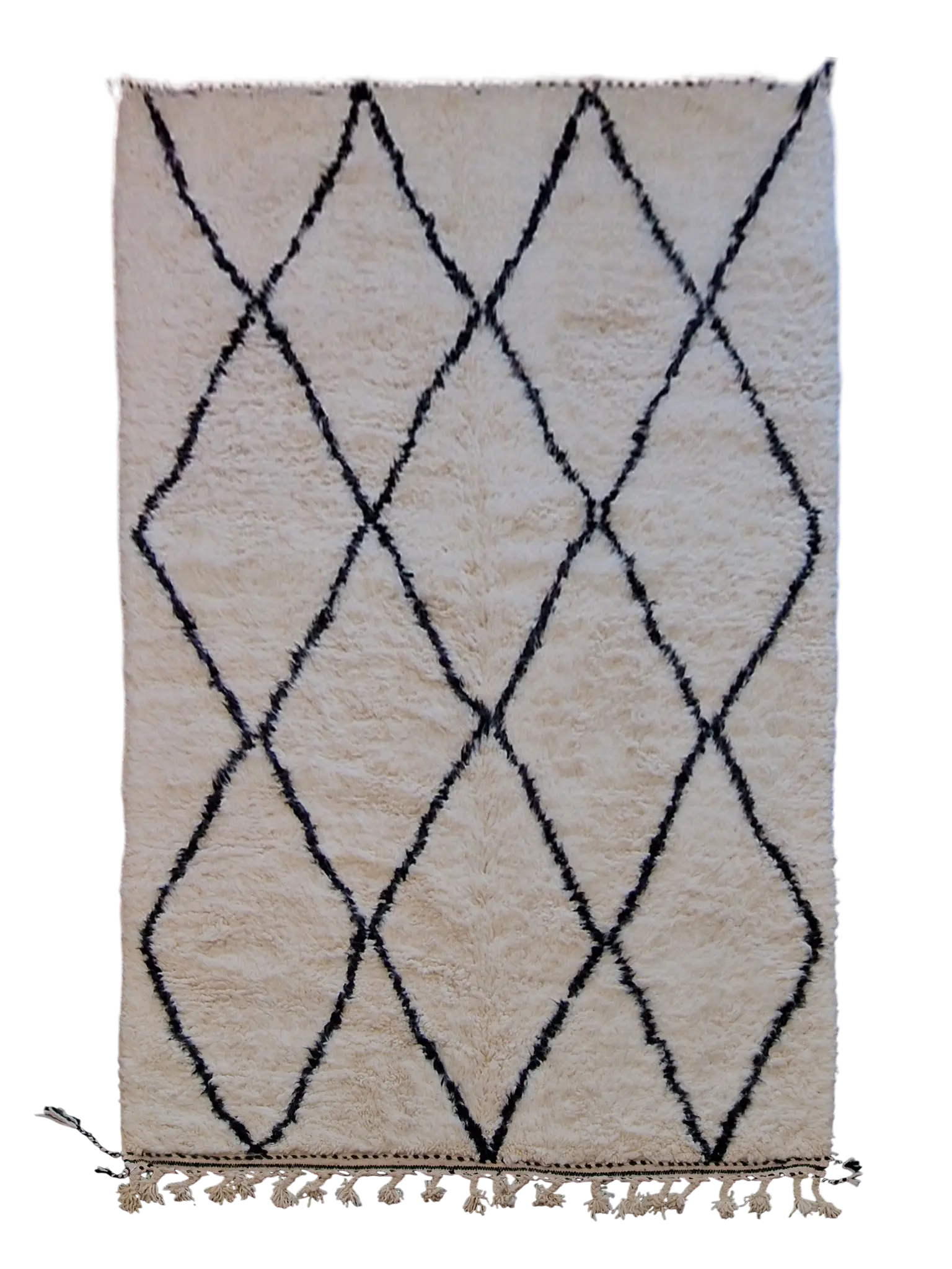 Tapis berbère traditionnel marocain, de la tribu beni ouarain, fait main 100% laine naturelle, pour une décoration élégante et intemporelle