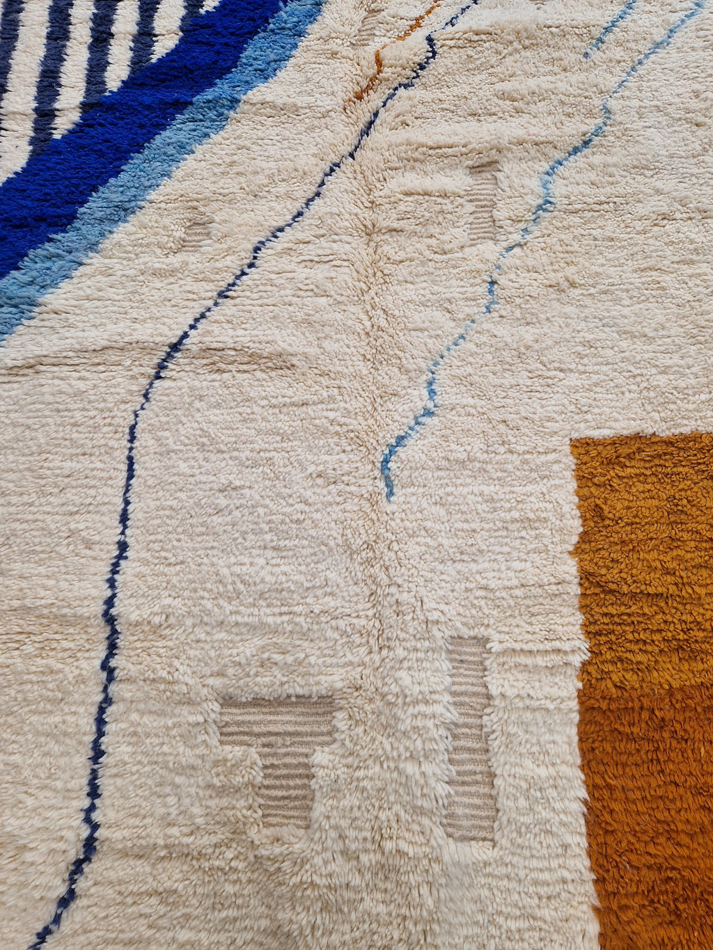 Tapis Béni Ouarain fait-main coloré 149 x 269 cm en laine