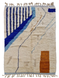Tapis Béni Ouarain fait-main coloré 149 x 269 cm en laine