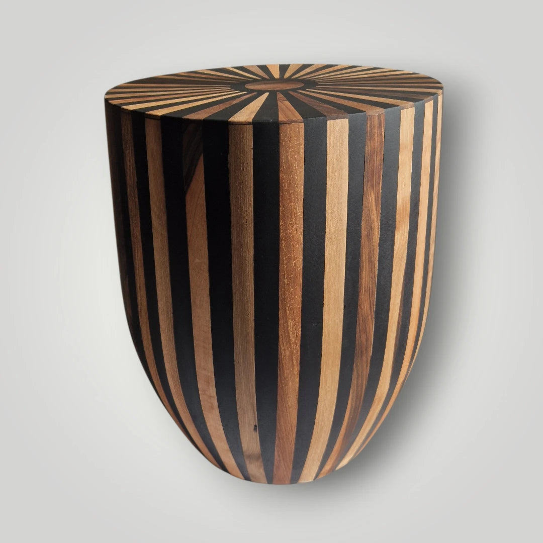 table d'appoint bout de canapé en résine boire et bois de noyer