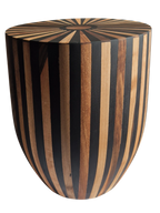 table d'appoint bout de canapé en résine boire et bois de noyer