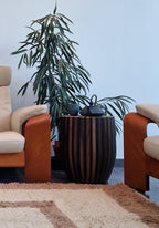 table d'appoint bout de canapé en résine boire et bois de noyer