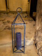 Bougeoir photophore XXL artisanal en fer, soudé à la main par des artisans de Marrakech