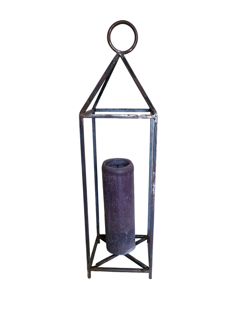 Bougeoir photophore XXL artisanal en fer, soudé à la main par des artisans de Marrakech