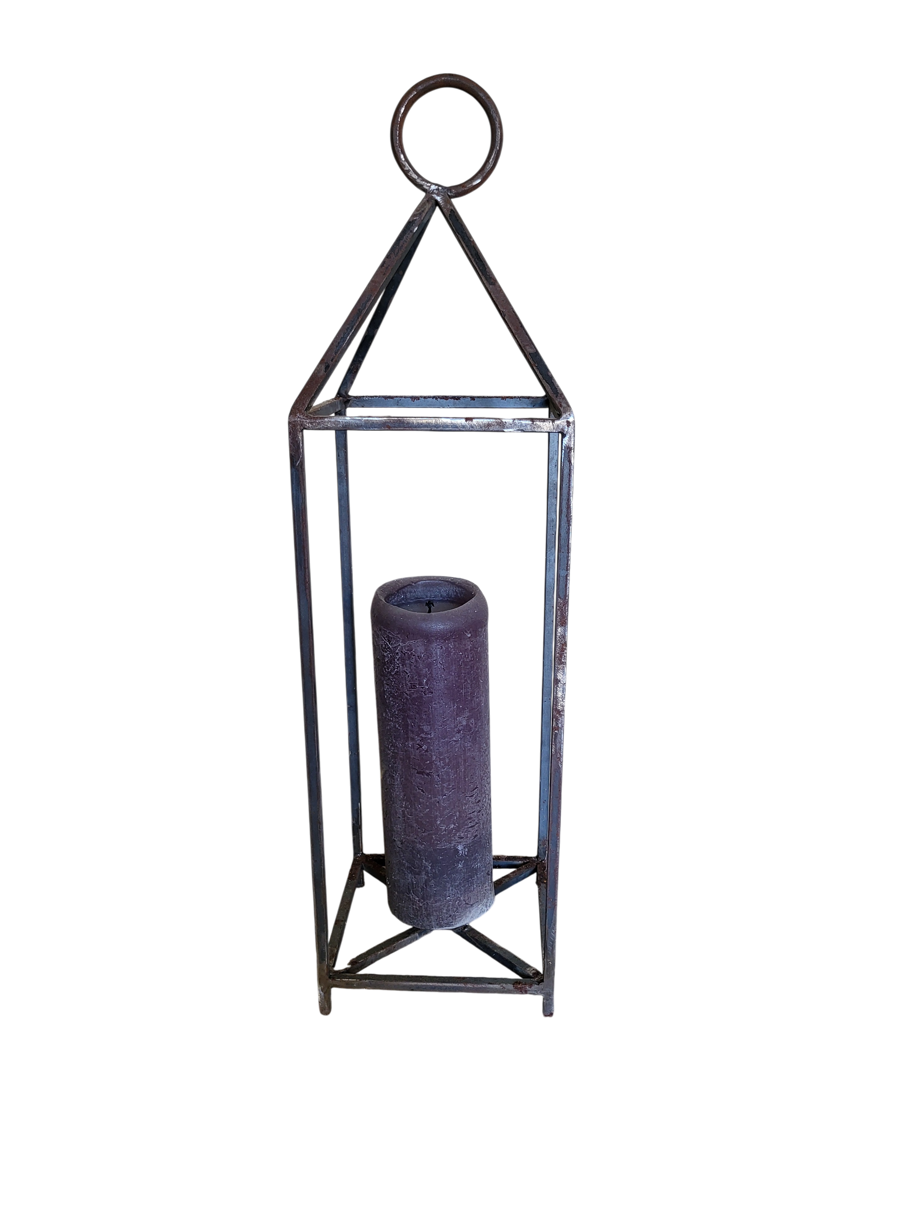 Bougeoir photophore XXL artisanal en fer, soudé à la main par des artisans de Marrakech