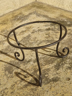 Pied en fer forgé massif artisanal anti-gel pour pot en terre cuite