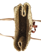 Sac Cabas Panier en feuille de Palmier – Sangle Tissu et Pompon Cuir, un panier marocain artisanale, élégant et fonctionnel, qui combine authenticité, confort et style bohème chic.