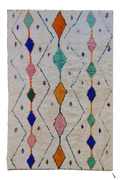 Tapis traditionnel marocain Coloré style Azilal 207 x 332 cm en laine, noué à la main 